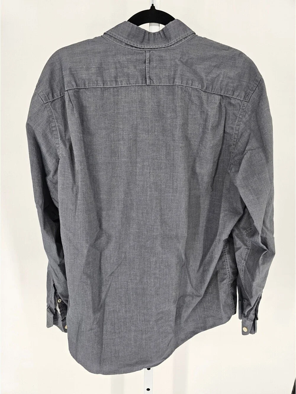 Banana Republic Mens Sz XL Soft Wash Long Sleeve Button Up Dress Shirt Gray